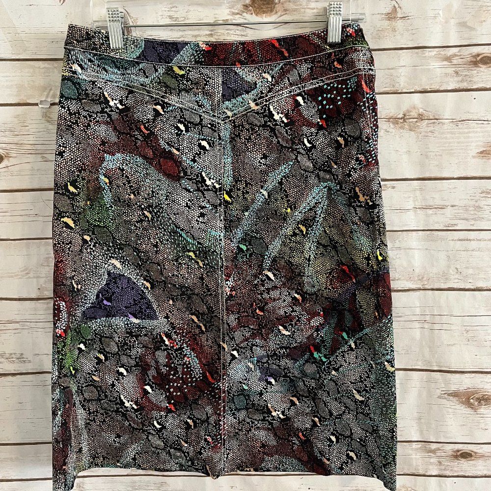 Kenzo Multicolor Abstract Print Skirt